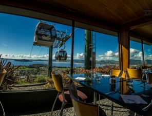 Stunning views from the Stratosfare Restaurant at Skyline Rotorua